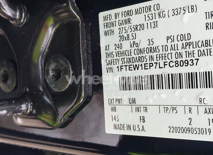 Photo 9 of 2020 Ford F-150 XLT (VIN 1FTEW1EP7LFC80937)