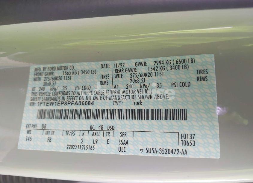 Photo 9 of 2023 Ford F-150 XLT (VIN 1FTEW1EP8PFA06684)