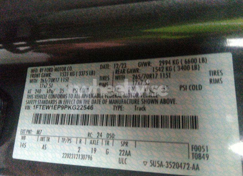 Photo 9 of 2023 Ford F-150 XL (VIN 1FTEW1EP9PKG22546)