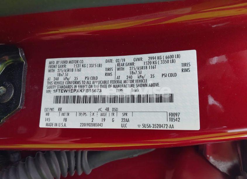 Photo 9 of 2019 Ford F-150 XLT (VIN 1FTEW1EPXKFB15673)