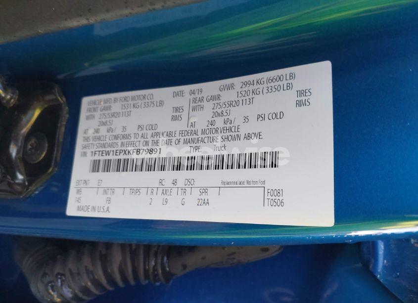 Photo 9 of 2019 Ford F-150 XLT (VIN 1FTEW1EPXKFB79891)