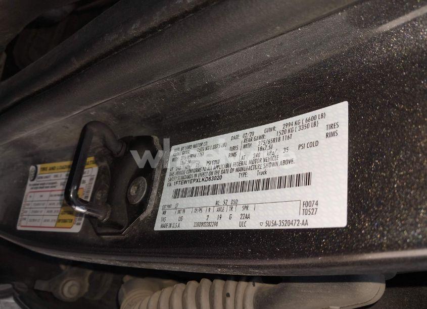 Photo 9 of 2020 Ford F-150 XLT (VIN 1FTEW1EPXLKD83020)