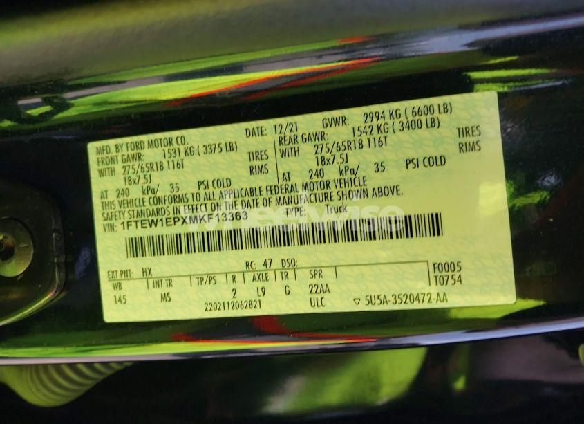 Photo 9 of 2021 Ford F-150 XLT (VIN 1FTEW1EPXMKF13363)