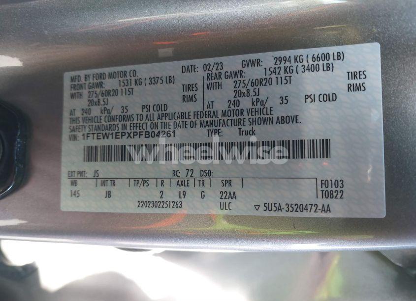 Photo 9 of 2023 Ford F-150 XL (VIN 1FTEW1EPXPFB04261)