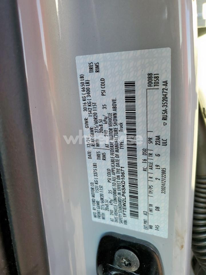 Photo 12 of 2025 FORD F150 STX (VIN 1FTEW2LP6SKD10671)