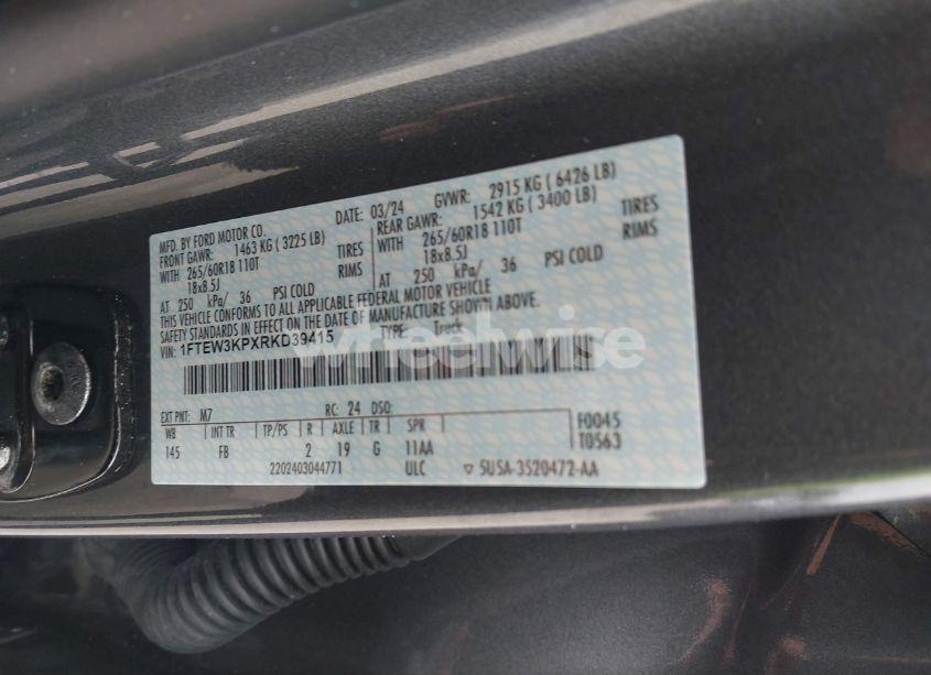 Photo 9 of 2024 Ford F-150 XLT (VIN 1FTEW3KPXRKD39415)