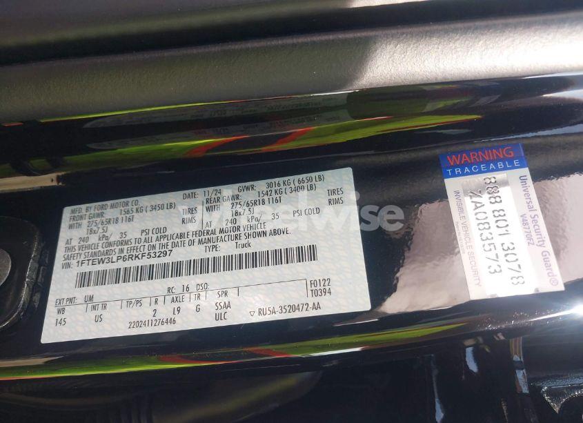 Photo 9 of 2024 Ford F-150 XLT (VIN 1FTEW3LP6RKF53297)