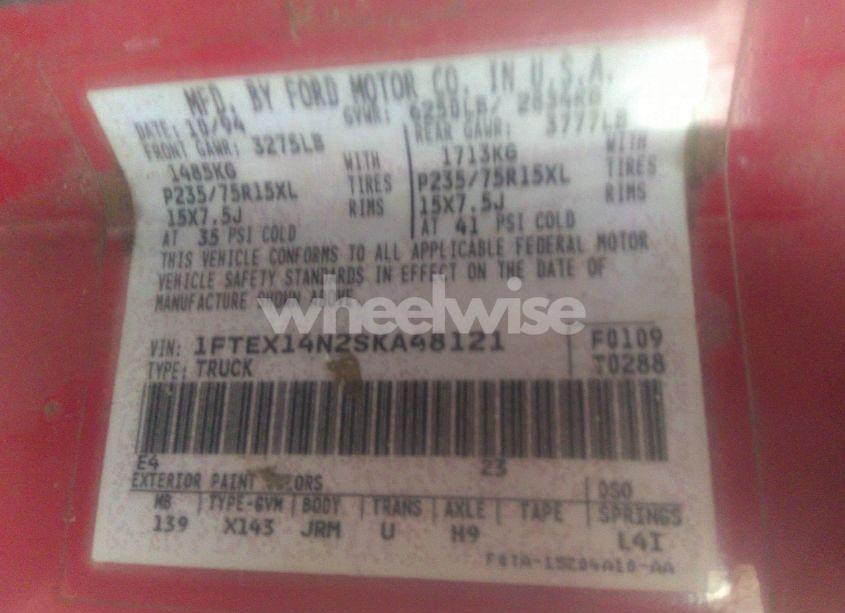 Photo 9 of 1995 Ford F150 (VIN 1FTEX14N2SKA48121)