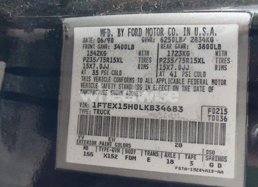 Photo 9 of 1990 Ford F150 N/A (VIN 1FTEX15H0LKB34683)