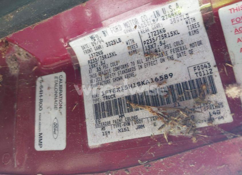 Photo 9 of 1995 Ford F150 N/A (VIN 1FTEX15H1SKA16589)