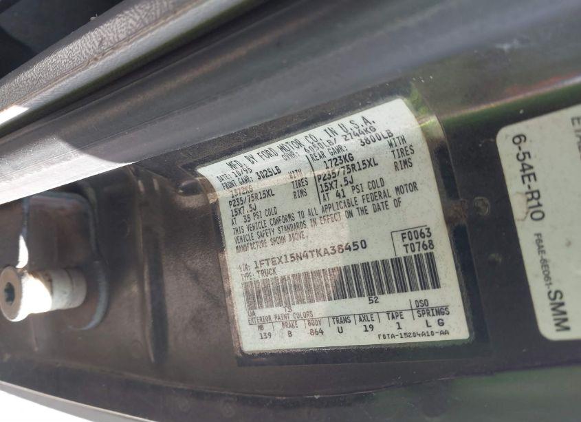 Photo 9 of 1996 Ford F150 (VIN 1FTEX15N4TKA38450)