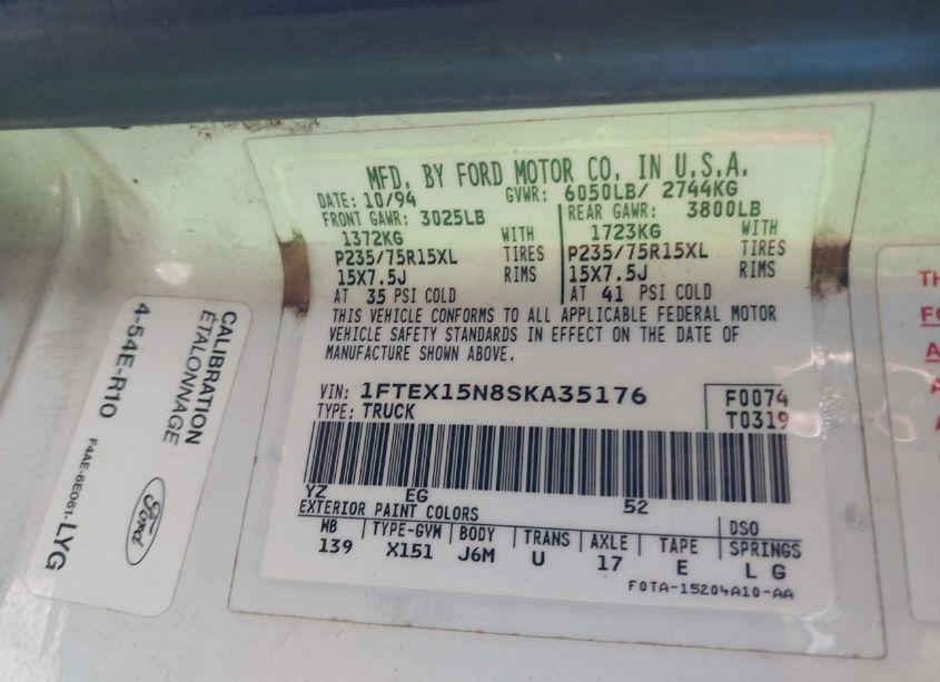 Photo 9 of 1995 Ford F150 N/A (VIN 1FTEX15N8SKA35176)