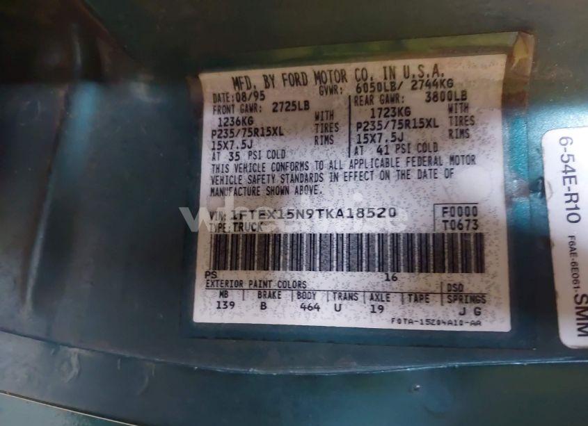 Photo 9 of 1996 Ford F150 (VIN 1FTEX15N9TKA18520)