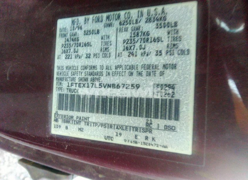 Photo 9 of 1997 Ford F-150 LARIAT/XL/XLT (VIN 1FTEX17L5VNB67259)