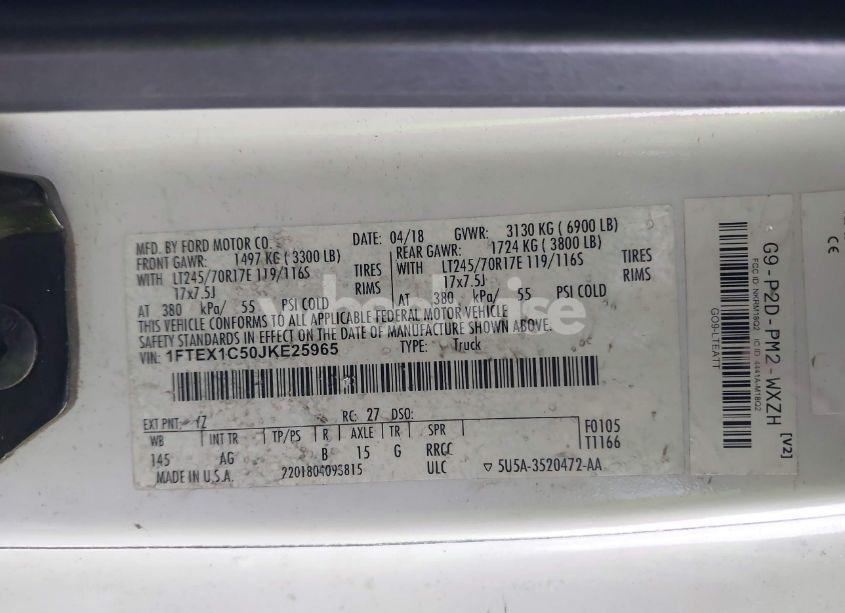 Photo 9 of 2018 Ford F-150 XL (VIN 1FTEX1C50JKE25965)