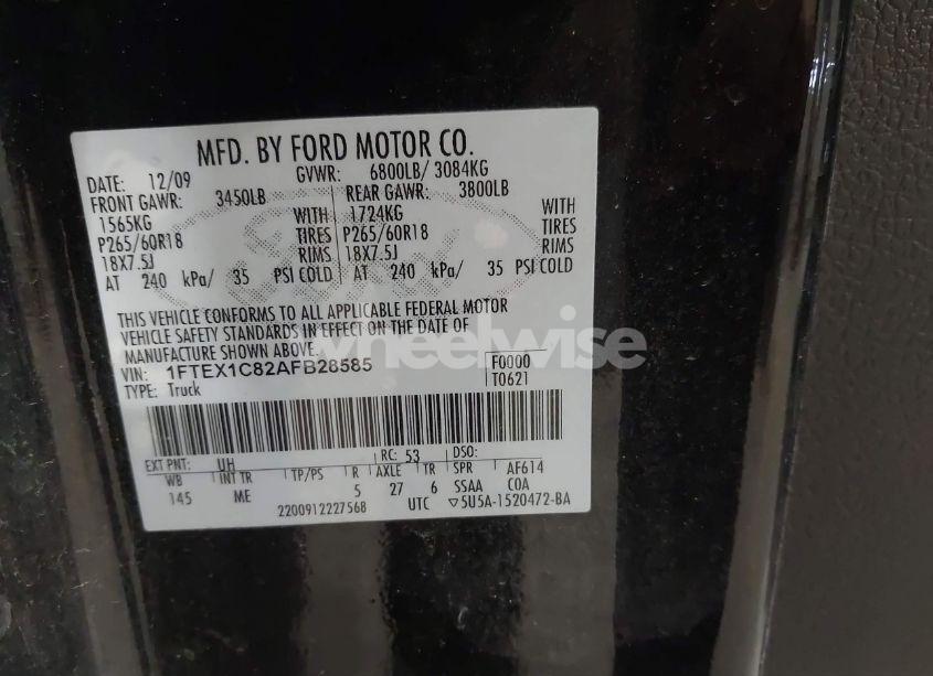 Photo 9 of 2010 Ford F-150 (VIN 1FTEX1C82AFB28585)