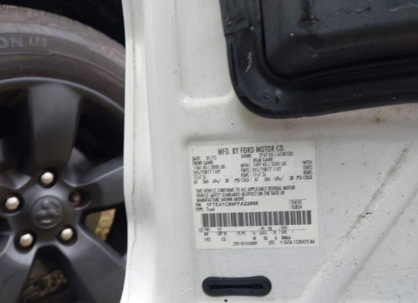 Photo 9 of 2015 Ford F-150 XL (VIN 1FTEX1C89FFA22898)