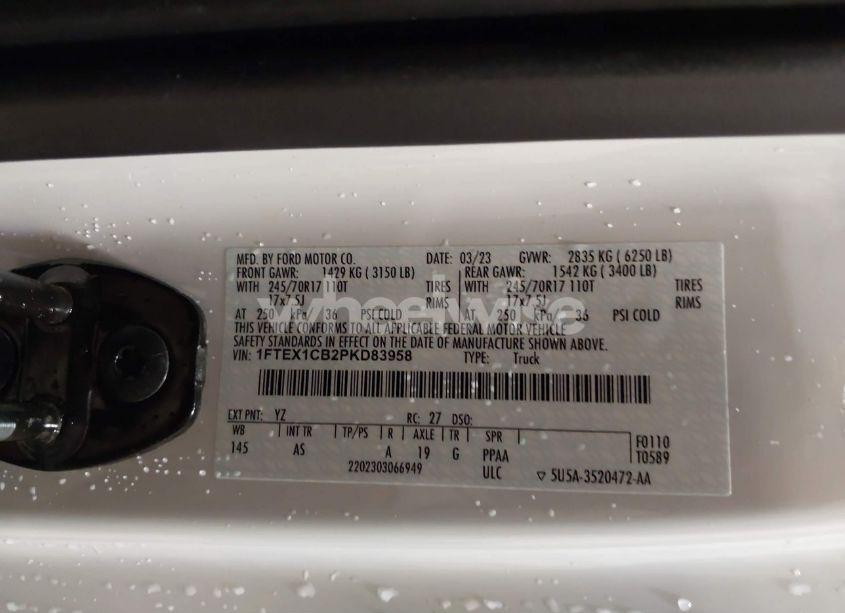 Photo 9 of 2023 Ford F-150 XL (VIN 1FTEX1CB2PKD83958)