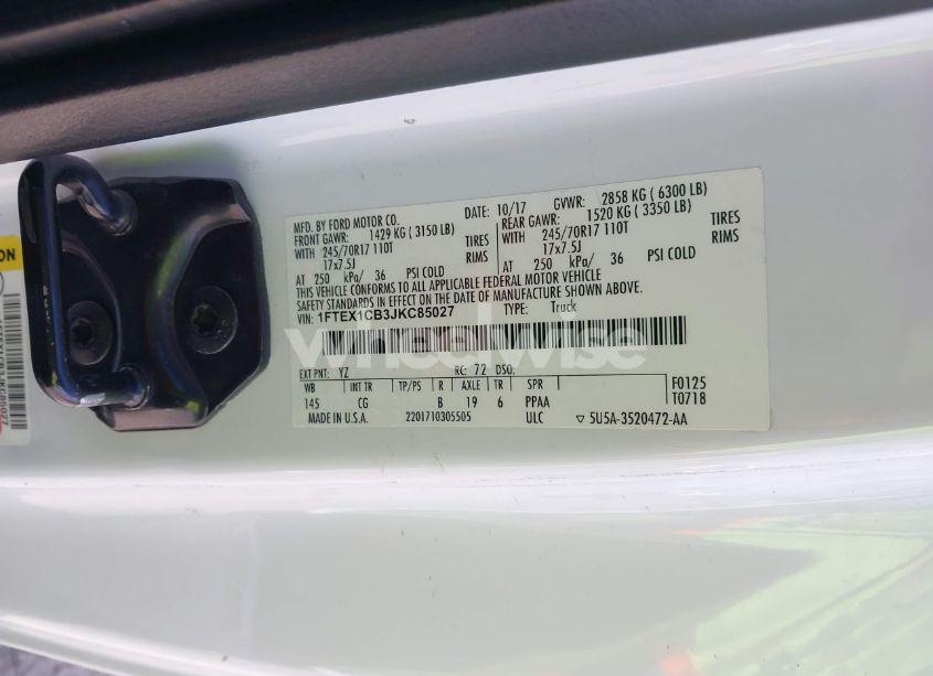 Photo 9 of 2018 Ford F-150 XL (VIN 1FTEX1CB3JKC85027)