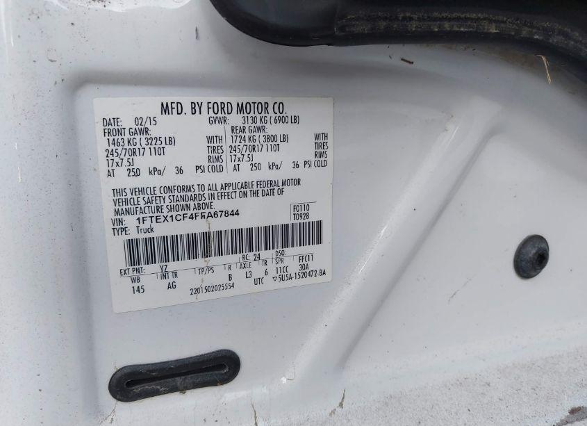 Photo 9 of 2015 Ford F-150 XL (VIN 1FTEX1CF4FFA67844)