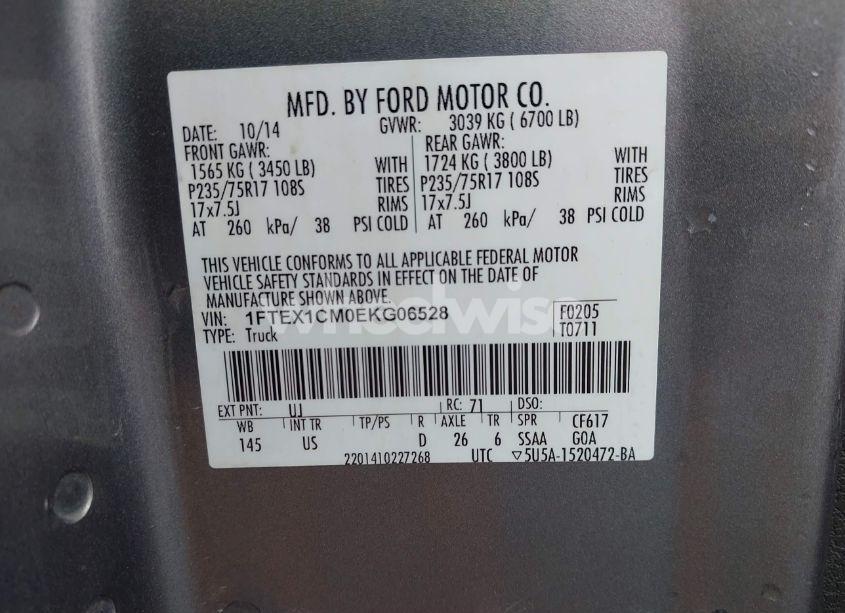 Photo 9 of 2014 Ford F-150 XLT (VIN 1FTEX1CM0EKG06528)