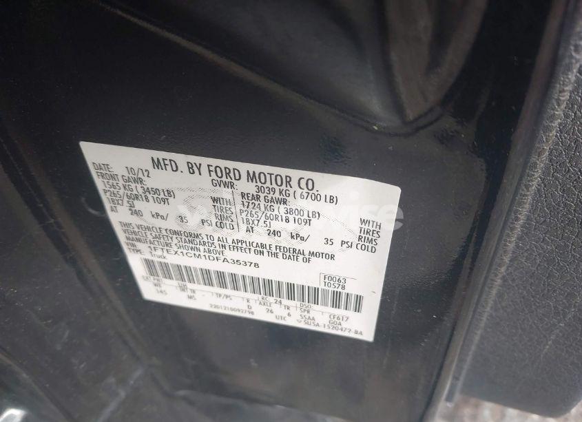 Photo 9 of 2013 Ford F-150 XLT (VIN 1FTEX1CM1DFA35378)