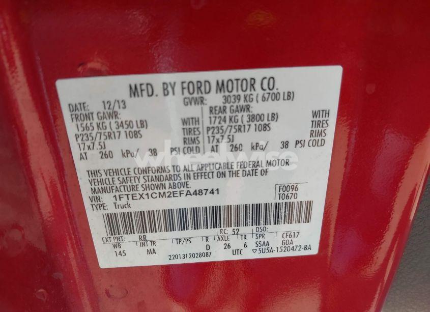 Photo 9 of 2014 Ford F-150 XLT (VIN 1FTEX1CM2EFA48741)