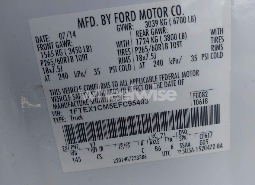 Photo 4 of 2014 Ford F-150 STX (VIN 1FTEX1CM5EFC95493)