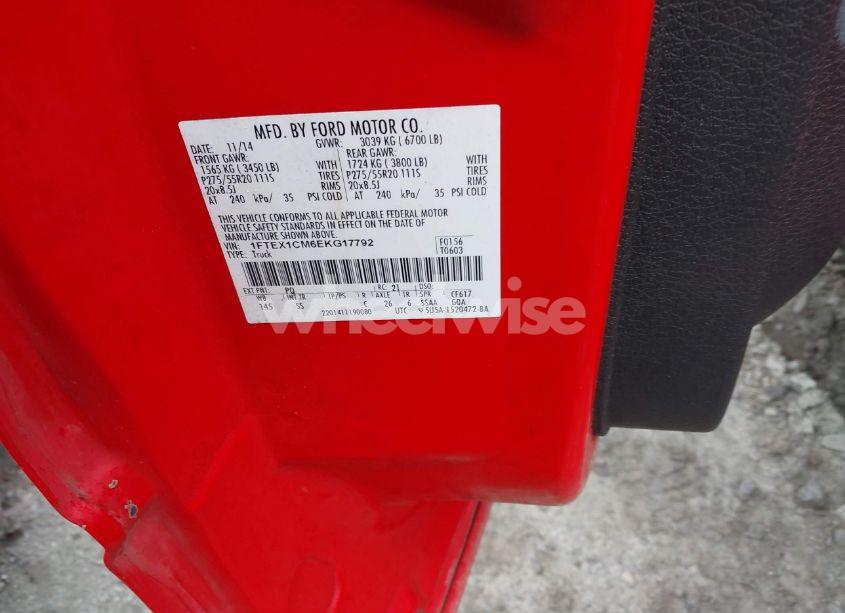 Photo 9 of 2014 Ford F-150 STX (VIN 1FTEX1CM6EKG17792)