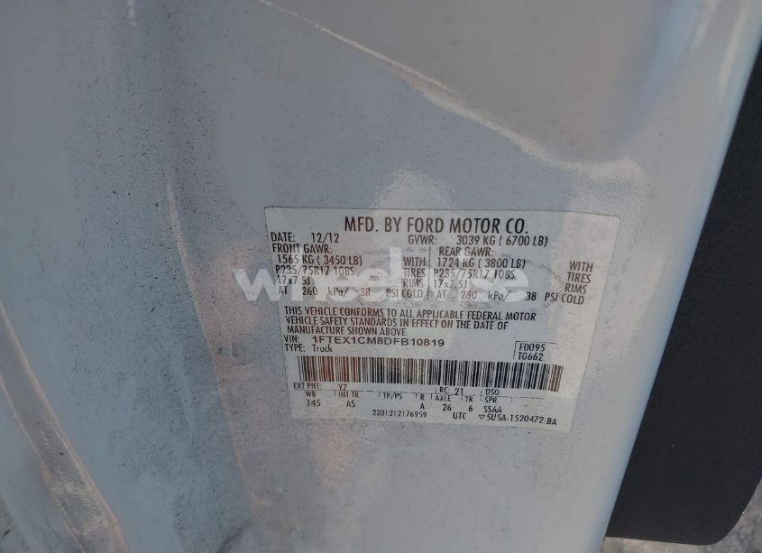 Photo 9 of 2013 Ford F-150 XL (VIN 1FTEX1CM8DFB10819)