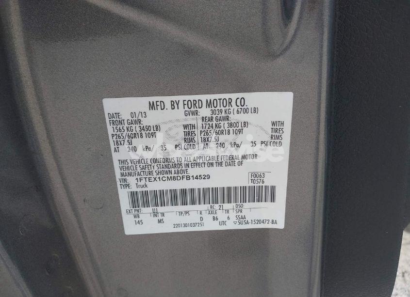 Photo 9 of 2013 Ford F-150 XLT (VIN 1FTEX1CM8DFB14529)