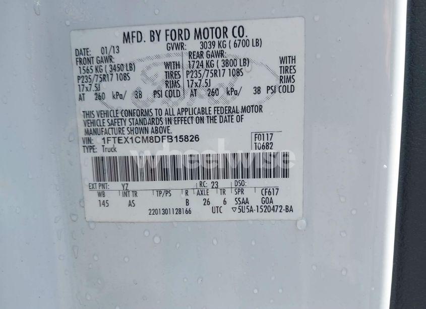 Photo 9 of 2013 Ford F-150 XL (VIN 1FTEX1CM8DFB15826)