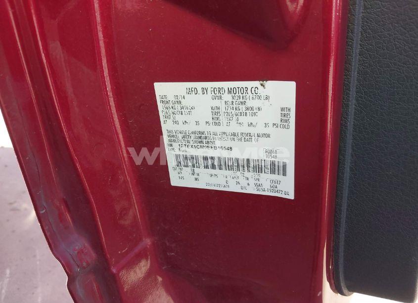 Photo 9 of 2014 Ford F-150 XLT (VIN 1FTEX1CM9EFB16548)