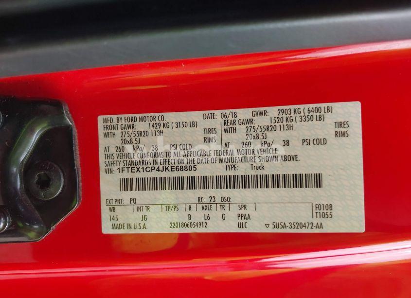 Photo 9 of 2018 Ford F-150 XL (VIN 1FTEX1CP4JKE68805)