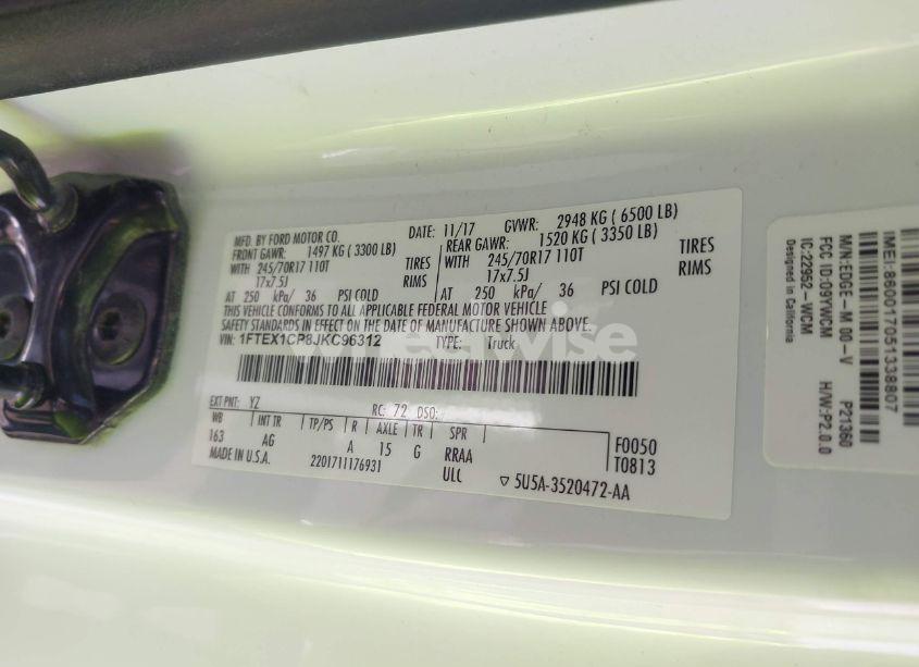 Photo 9 of 2018 Ford F-150 XL (VIN 1FTEX1CP8JKC96312)