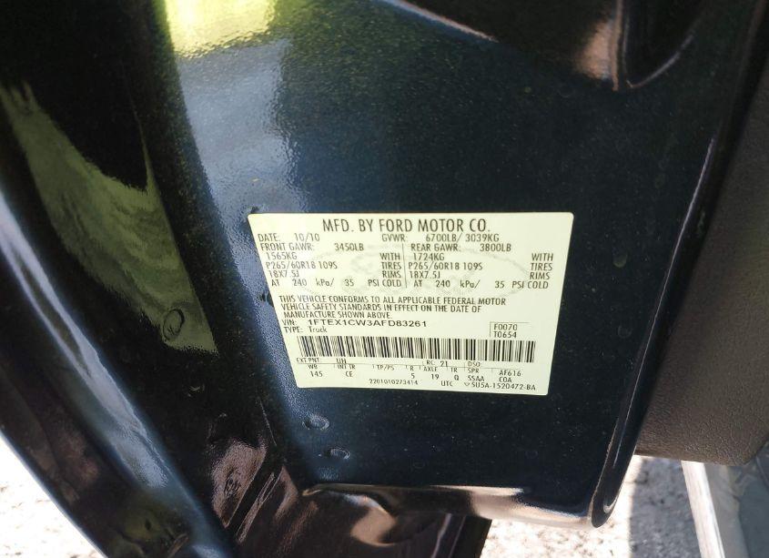 Photo 9 of 2010 Ford F-150 STX/XL (VIN 1FTEX1CW3AFD83261)