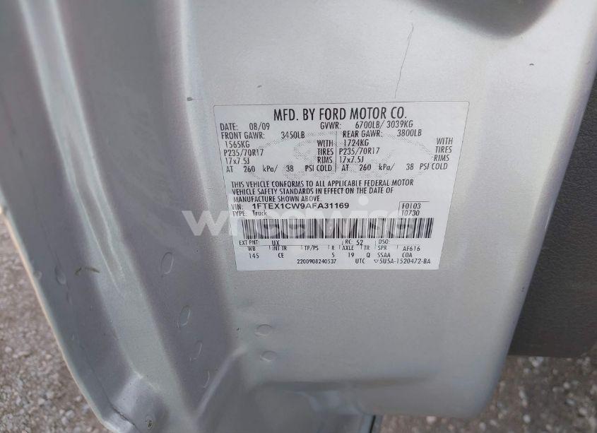 Photo 9 of 2010 Ford F-150 STX/XL (VIN 1FTEX1CW9AFA31169)