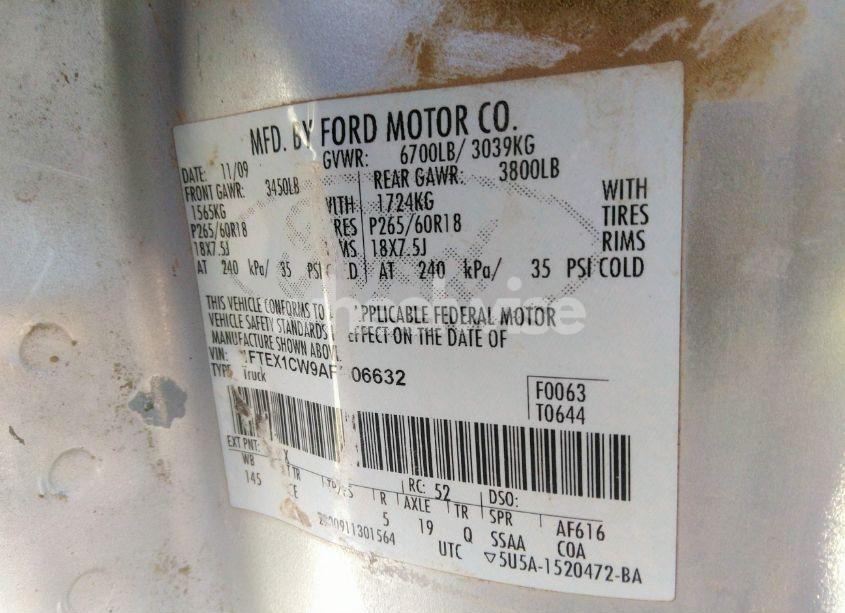 Photo 9 of 2010 Ford F-150 STX/XL (VIN 1FTEX1CW9AFB06632)