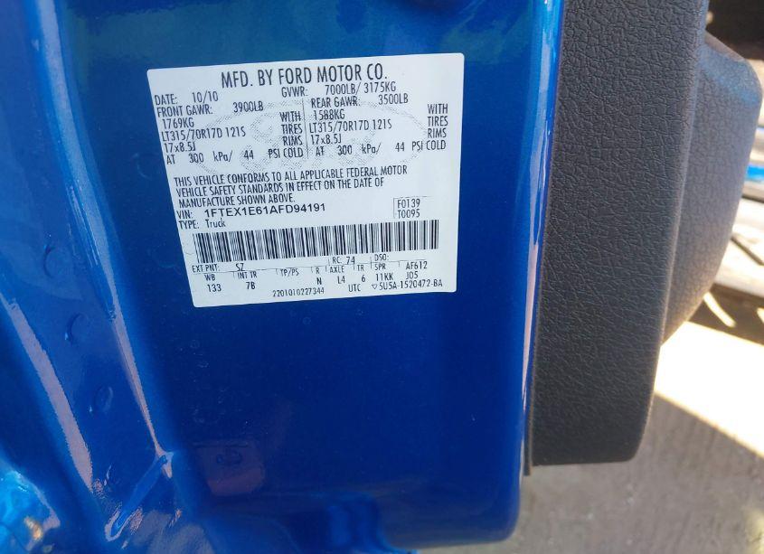 Photo 9 of 2010 Ford F-150 SVT RAPTOR (VIN 1FTEX1E61AFD94191)