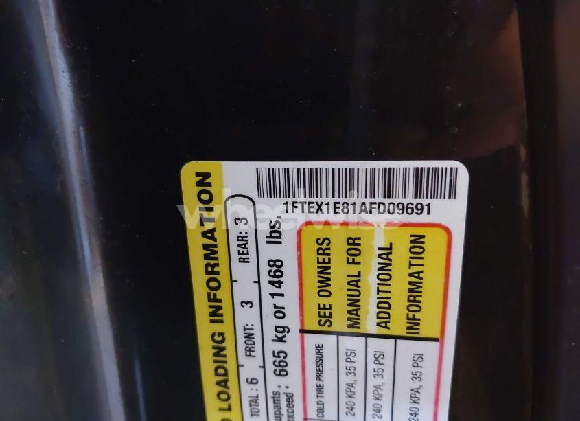 Photo 9 of 2010 Ford F-150 XLT (VIN 1FTEX1E81AFD09691)