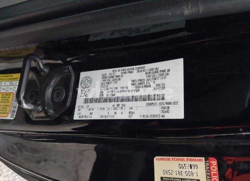 Photo 9 of 2017 Ford F-150 XLT (VIN 1FTEX1E87HFB37824)