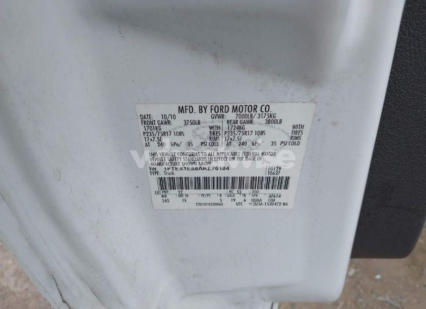 Photo 9 of 2010 Ford F-150 STX/XL/XLT (VIN 1FTEX1E88AKE76184)