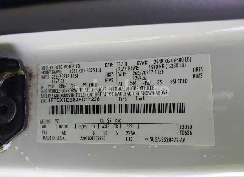 Photo 9 of 2018 Ford F-150 XL (VIN 1FTEX1EB8JFC11236)