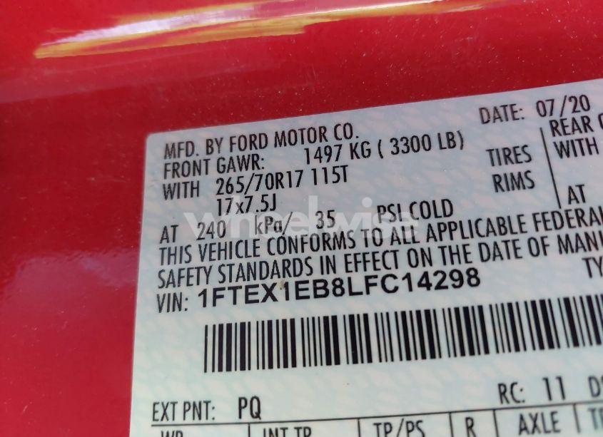 Photo 9 of 2020 Ford F-150 XL (VIN 1FTEX1EB8LFC14298)