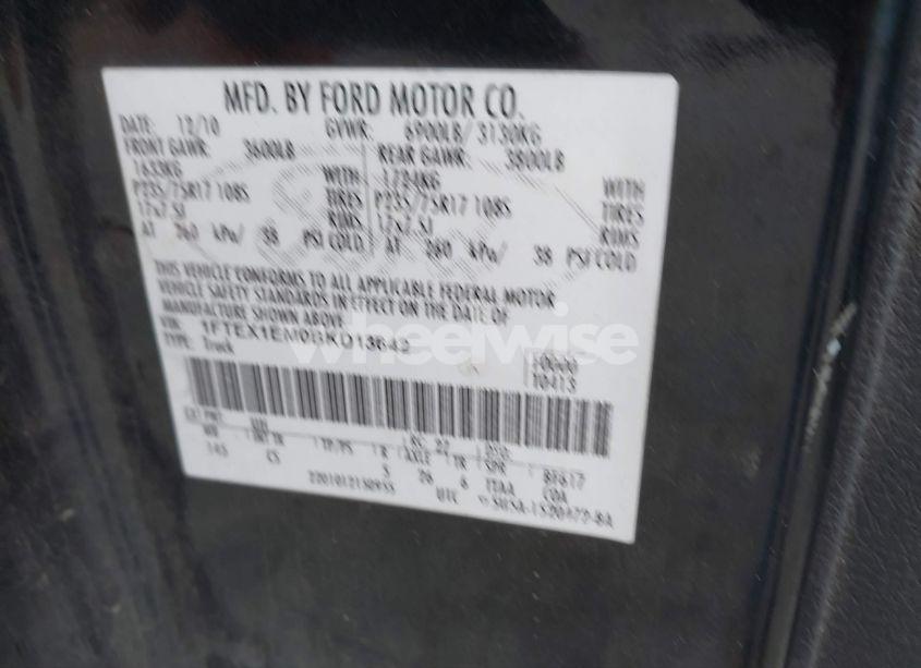 Photo 9 of 2011 Ford F-150 XL (VIN 1FTEX1EM0BKD13642)