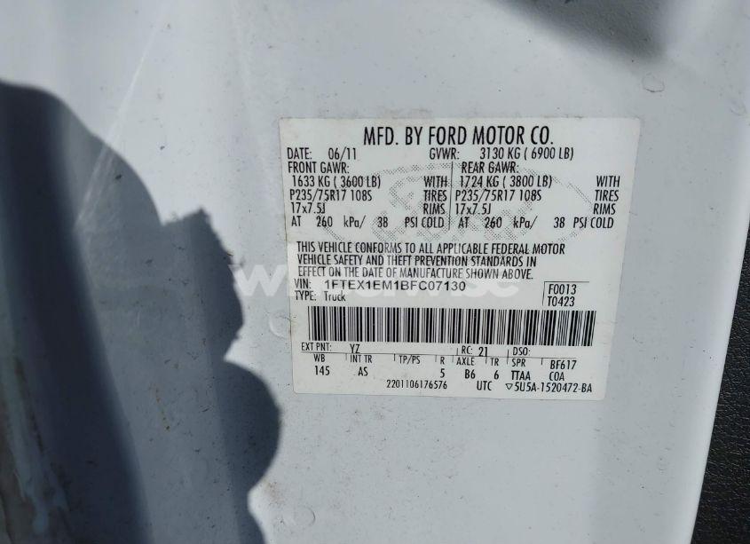 Photo 9 of 2011 Ford F-150 XL (VIN 1FTEX1EM1BFC07130)