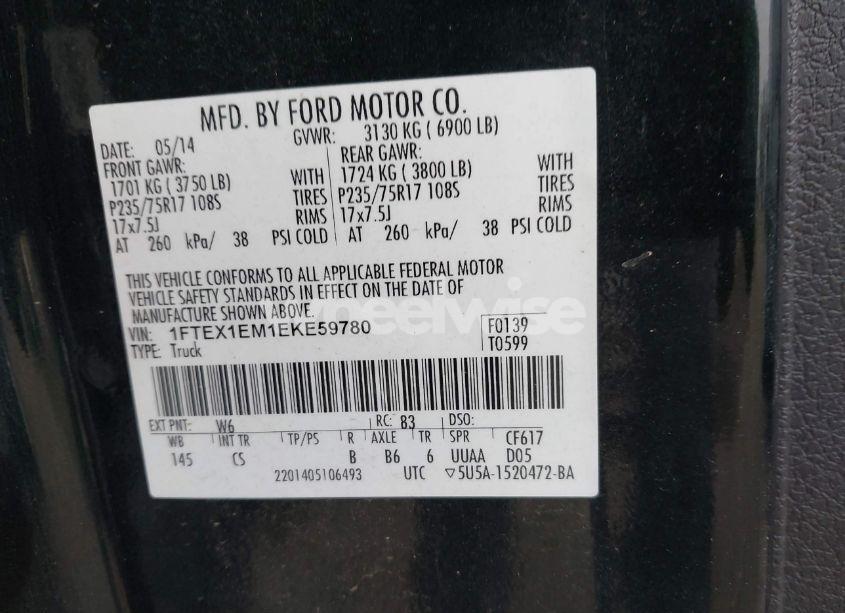 Photo 9 of 2014 Ford F-150 XL (VIN 1FTEX1EM1EKE59780)