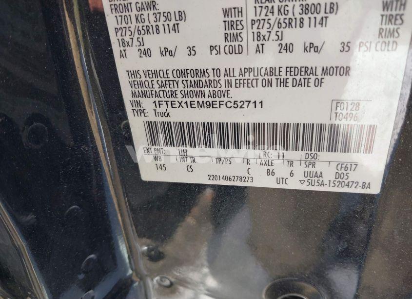 Photo 9 of 2014 Ford F-150 STX (VIN 1FTEX1EM9EFC52711)