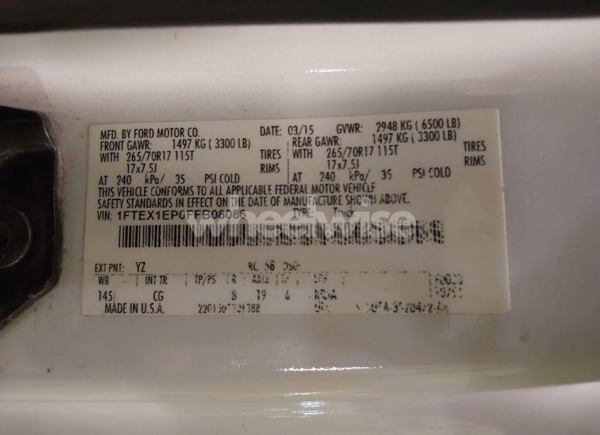 Photo 9 of 2015 Ford F-150 XL (VIN 1FTEX1EP0FFB08086)