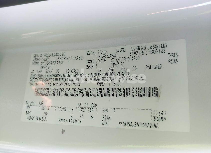 Photo 9 of 2016 Ford F-150 LARIAT (VIN 1FTEX1EP6GFA57193)